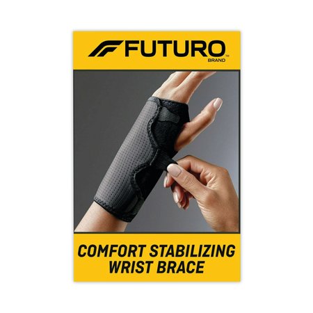 FUTURO Adjustable Reversible Splint Wrist Brace, Fits Wrists 5.5-8.5in, Black 10770EN